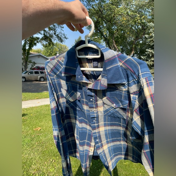 🌵 Vintage MWG Apparel Western Pearl Snap Button Down Cowboy Shirt US LT 🌵 - Picture 3 of 6